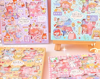 Cute Stickers Set 32 Pcs for Journal Scrapbook Stickers Decal Waterproof Stickers for Diary and Crafts