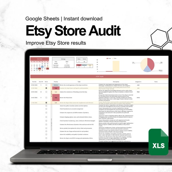 Etsy Store Audit Google Spreadsheets Template, Etsy Sellers Guide, How to Sell more online, Etsy Secret Pick, Planner Best Seller 2024