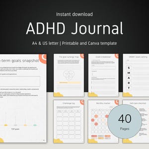 ADHD Brain Dump Template, Daily Planner, Productivity, Priority Matrix, Work Day, Thoughts Organizer