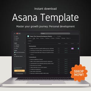 Plantilla de gestión de tareas de Asana: Seguimiento de proyectos (descarga digital)