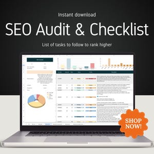 SEO Checklist Audit Template, Google Spreadsheet, Search Engine Optimization Website and E-commerce, Google Ranking Factors Audit 2025-2026