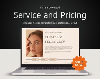 Editable Pricing Guide Template: Canva Infographics (78 Pages)