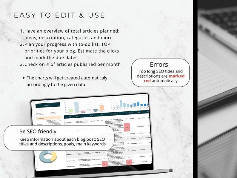 2025-2026 Blog Post Planner: Google Sheets Content Calendar (Digital Download)