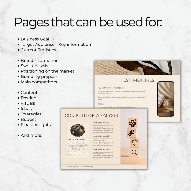 Social Media Strategy Canva Template, Client Strategy for Social Media Manager, Social Media and Marketing Proposal