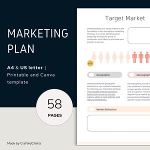 Marketing Campaign Strategy Plan: 58-Page Canva Template (Digital Download)