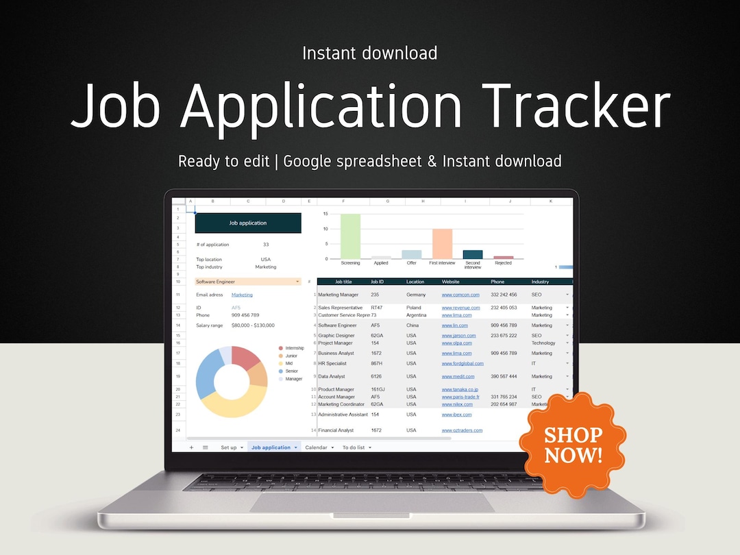 Job Application Tracker Google Sheets | Job Hunt Organizer | Track ...