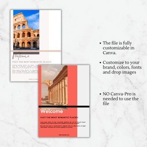 Travel Itinerary Template: Vacation &amp; Day-by-day Planner, Printable and ...