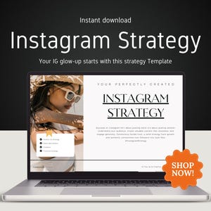 Instagram Strategie Canva Template 2026, Social Media Plan, Content Planer, Wachstums Road Map