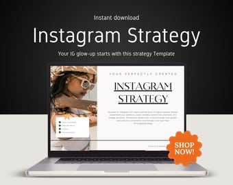 Instagram Strategie Canva Template 2026, Social Media Plan, Content Planer, Wachstums Road Map