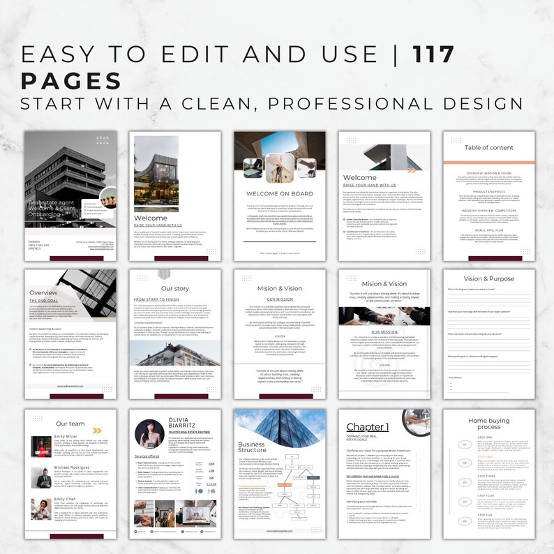 Real Estate Agent Business Plan Template, PDF to Download Etsy