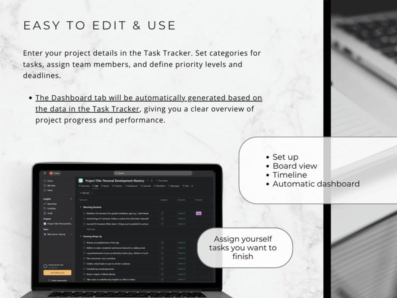 Asana Task Management Template: Project Tracker (digital Download) - Etsy