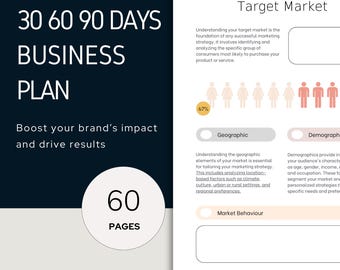 30 60 90 Days Business Plan Canva Template