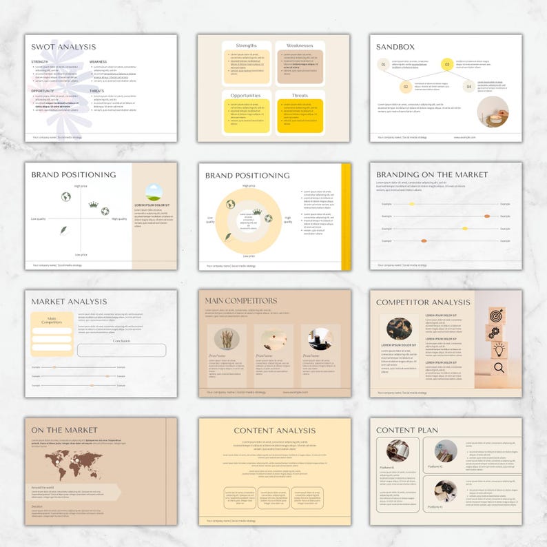 Social Media Strategy Canva Template, Client Strategy for Social Media Manager, Social Media and Marketing Proposal