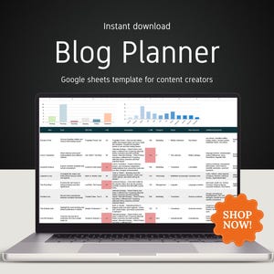 2025-2026 Blog Post Planner: Google Sheets Content Calendar (Digital Download)