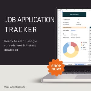 Job Application Tracker Google Sheets | Job Hunt Organizer | Track Applications, Interviews & Follow-Ups