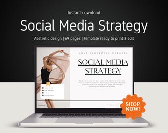 Social Media Strategie Vorlage 2025: Kundenvorschlag Canva Vorlage (Bearbeitbar, 69 Seiten)