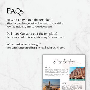 Travel Itinerary Template: Vacation &amp; Day-by-day Planner, Printable and ...