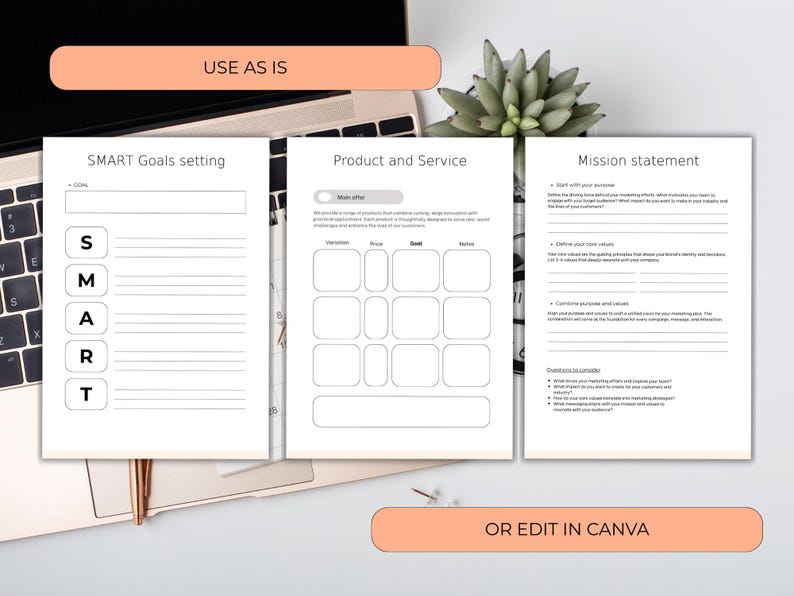 58-seitige Marketingplan-Vorlage: Branding, Kundenstragie, Geschäftsentwicklung, digitaler Start-up-Plan Bild 4