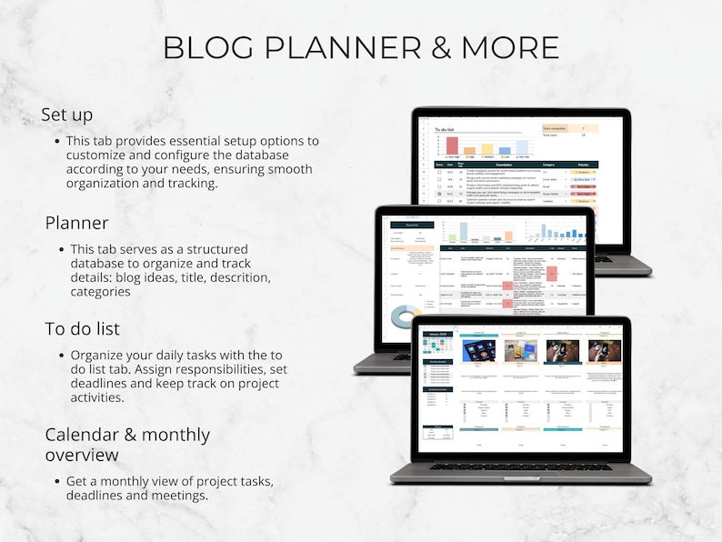 Blog Post Planner: Google Sheets Content Calendar (Digital Download) image 4