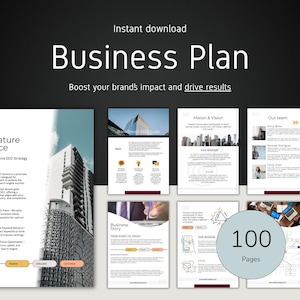 Modelo de Plano de Negócios do Canva: Guia de 100 Páginas para Startups (Download Digital)