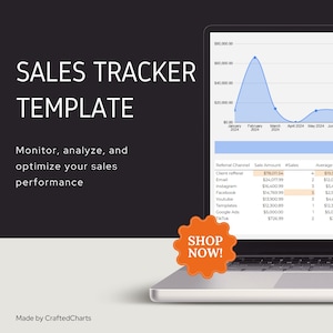 Sales Dashboard Google Sheets Template: Small Business Sales Tracker (Digital Download)