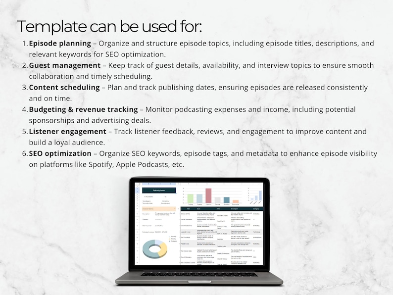 Podcast & YouTube Videos Planner (2025-2026): Google Sheets Podcast Tracker and Launch Kit