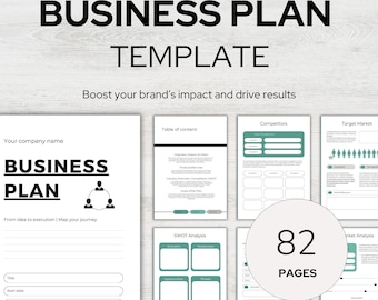 Canva Business Plan Template: Small Business Startup Workbook (Digital Download)
