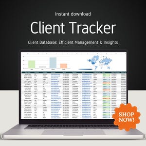 Client Tracker Google Sheets Template, Small Business CRM, Customer & Lead Management Spreadsheet | Easy to Navigate Small Business CRM