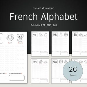 French Alphabet Worksheet: Printable Learning Activity (PDF, PNG, JPG Download
