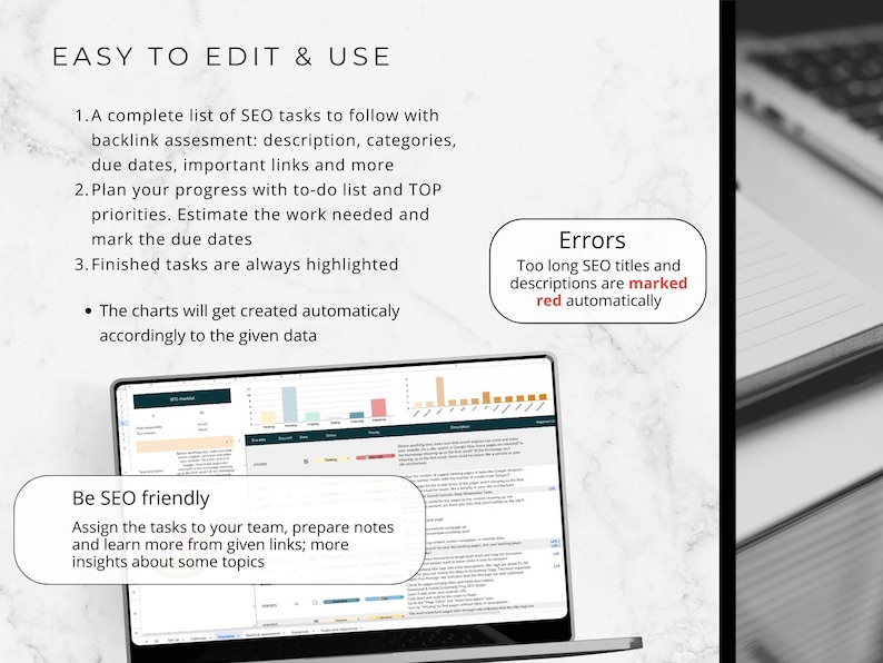 SEO Checklist Template: Google Sheets, Website Audit (digital Download ...