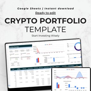 Semplice tracker del portafoglio di criptovalute: modello di Google Sheets facile da usare per il monitoraggio delle criptovalute, gli investimenti e la gestione dei profitti