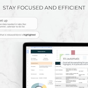 Podcast & YouTube Videos Planner (2025-2026): Google Sheets Podcast Tracker and Launch Kit