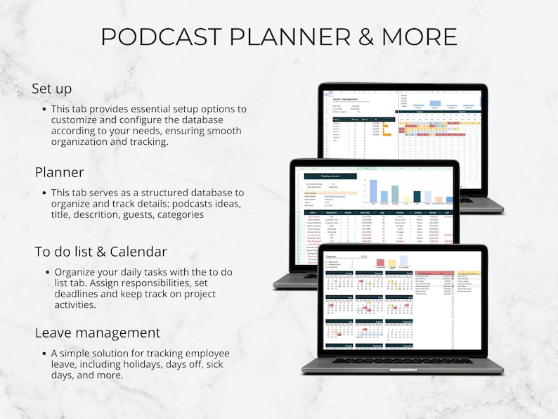 Podcast & YouTube Videos Planner (2025-2026): Google Sheets Podcast Tracker and Launch Kit