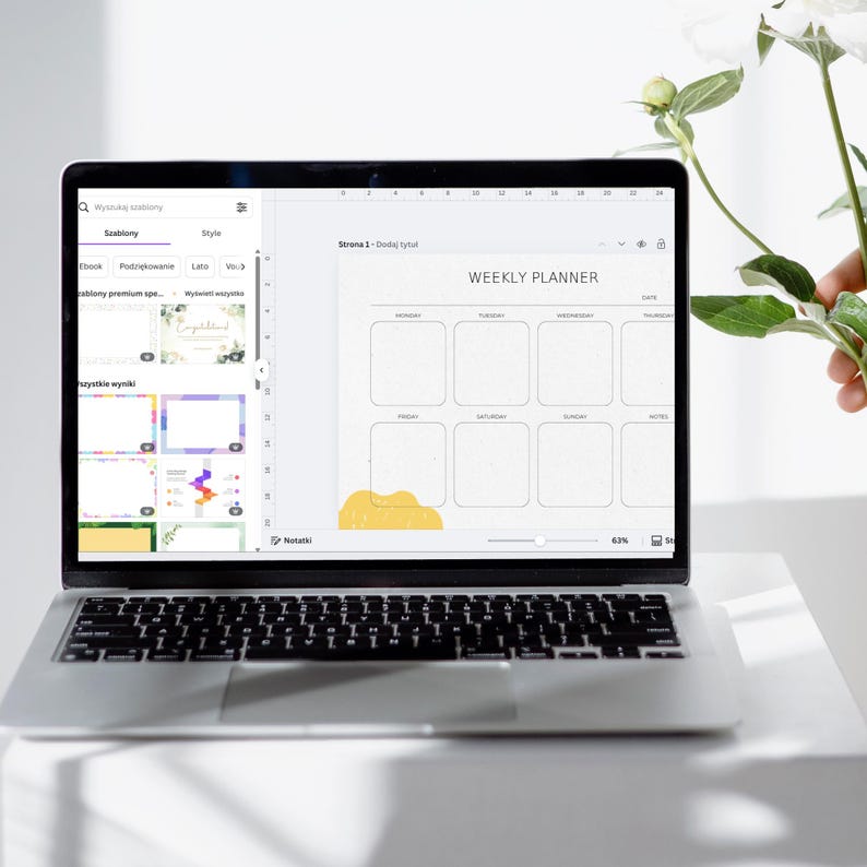 Weekly Planner Printable: Landscape Layout, A4/US Letter (fillable PDF