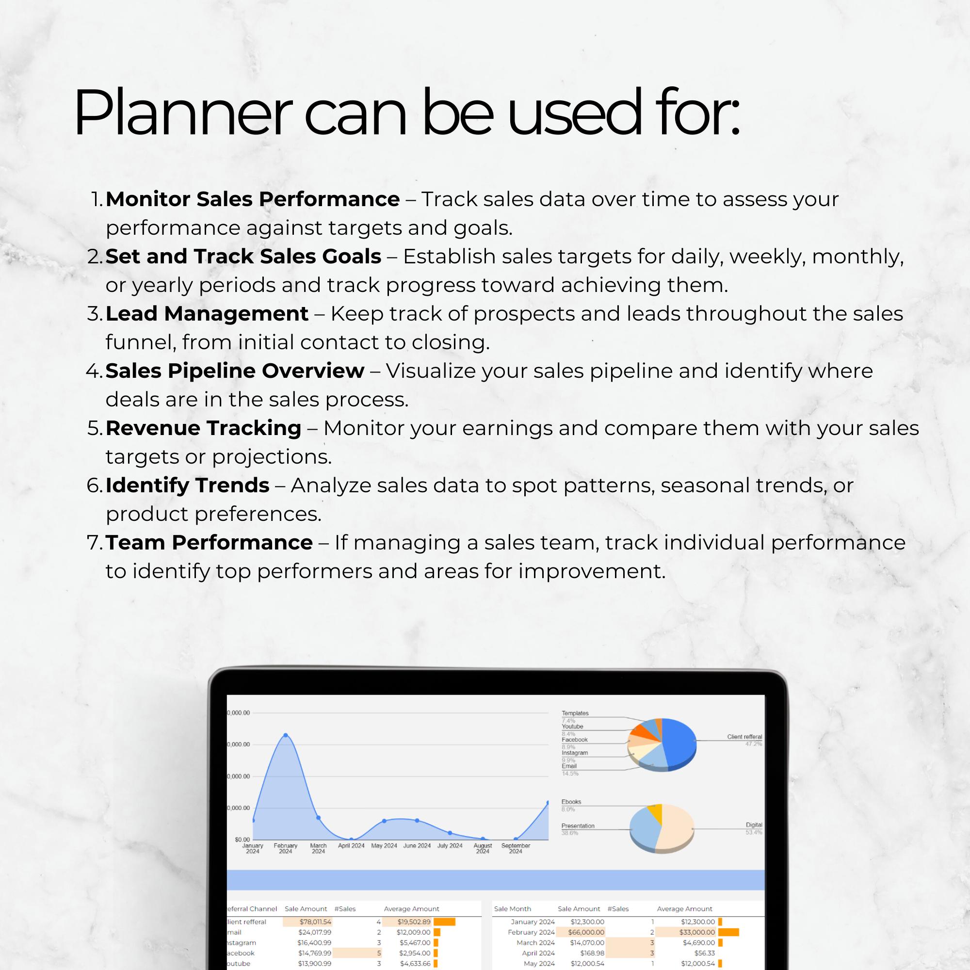 Sales Dashboard Google Sheets Template: Small Business Sales Tracker ...