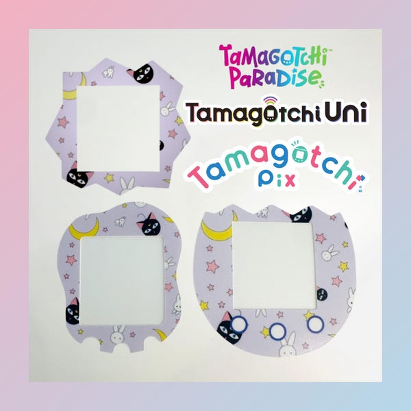 Tamagotchi Paradise, Uni, Pix Faceplate - Luna Sailor Moon - Tamagotchi Paradise, Uni, Pix Skin - Holographic, Semi Gloss