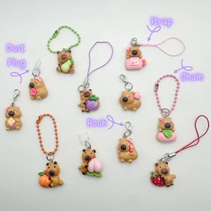 Tamagotchi, Phone Charm -CAPYBARA- Dust Plug Charm for Kindle, Switch, Strap Charm, Hook Charm, Chain Charm for Electronics, Bags, Keys