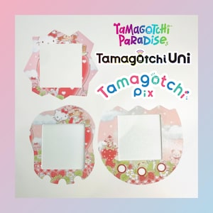 Tamagotchi Paradise, Uni, Pix Faceplate - Hello Kitty x Moranguinho - Tamagotchi Paradise, Uni, Pix Skin - Holográfica, Semibrilhante