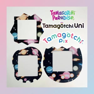 Tamagotchi Paradise, Uni, Pix Faceplate - Neon Planets - Tamagotchi Uni, Pix Skins