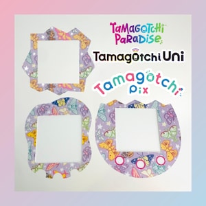 Tamagotchi Paradise, Uni, Pix Faceplate - Farfalle e falene - Tamagotchi Paradise, Uni, Pix Skin - Olografico, Semi Lucido