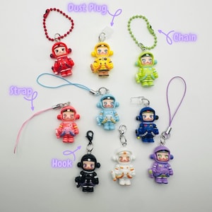 Tamagotchi, Phone Charm -SPACE MOLLY- Dust Plug Charm for Kindle, Switch, Strap Charm, Hook Charm, Chain Charm for Electronics, Bags, Keys