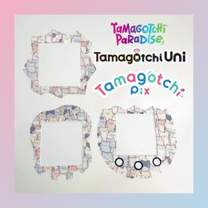 Tamagotchi Paradise, Uni, Pix Faceplate - Kawaii Cats - Tamagotchi Paradise, Uni, Pix Skin - holografisch, halfglanzend