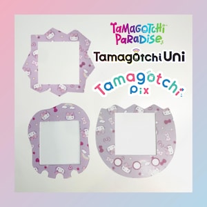 Tamagotchi Paradise, Uni, Pix Faceplate - Hello Kitty - Película para Tamagotchi Paradise, Uni, Pix - Holográfica, Semibrilhante