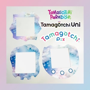 Tamagotchi Paradise, Uni, Pix Faceplate - Nuvole 3D - Tamagotchi Paradise, Uni, Pix Skin - Olografico, Semi Lucido