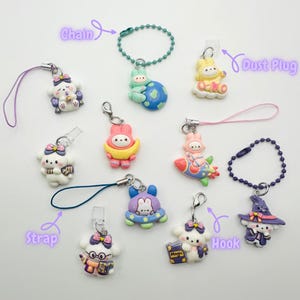 Tamagotchi, Phone Charm -KAWAII WITCHY SPACE- Dust Plug Charm for Kindle, Switch, Strap Charm, Hook Charm, Chain Charm for Electronics, Bags