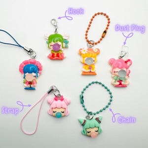Tamagotchi, Phone Charm -BUBBLE NANCI- Dust Plug Charm for Kindle, Switch, Strap Charm, Hook Charm, Chain Charm for Electronics, Bags, Keys