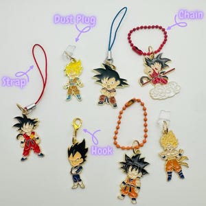 Tamagotchi, Phone Charm -DRAGON BALL- Dust Plug Charm for Kindle, Switch, Strap Charm, Hook Charm, Chain Charm for Electronics, Bags, Keys