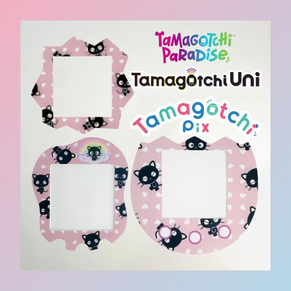Tamagotchi Paradise, Uni, Pix Faceplate - Chococat - Tamagotchi Paradise, Uni, Pix Skin - Holographic, Semi Gloss
