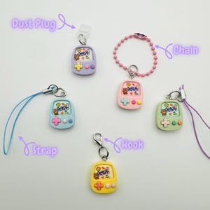 Tamagotchi, Phone Charm -RETRO GAMER- Dust Plug Charm for Kindle, Switch, Strap Charm, Hook Charm, Chain Charm for Electronics, Bags, Keys