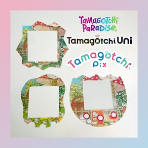 Tamagotchi Paradise, Uni, Pix Faceplate - Kawaii Mushroom - Tamagotchi Paradise, Uni, Pix Skin - Olografico, Semi Lucido